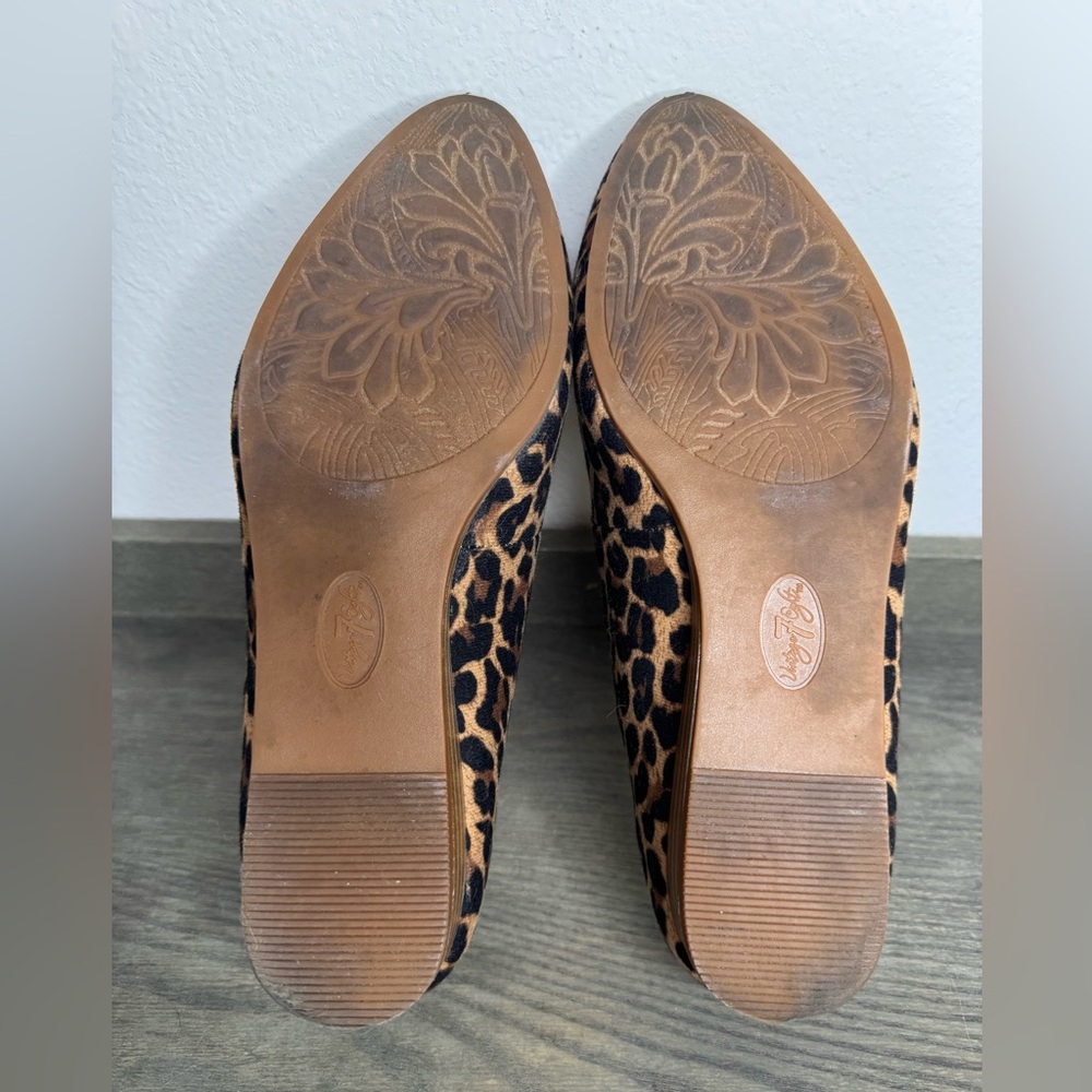 Vintage 7 Eight Leopard Print Slip-On Loafers - Brown/Black - Picture 5 of 7